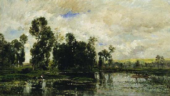 Charles Francois Daubigny The Edge of the Pond France oil painting art